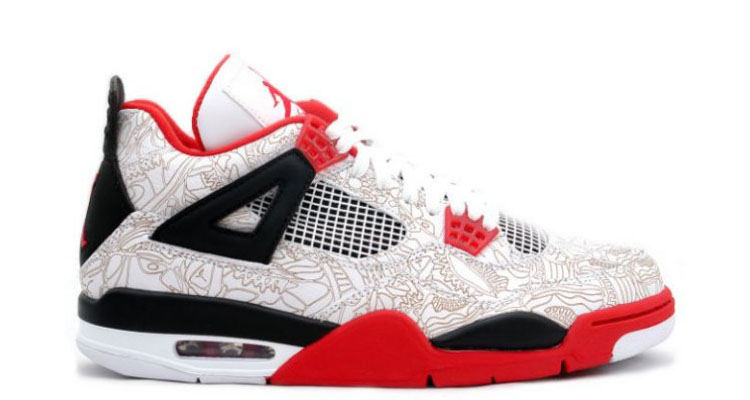 Jordan 4 laser on sale white