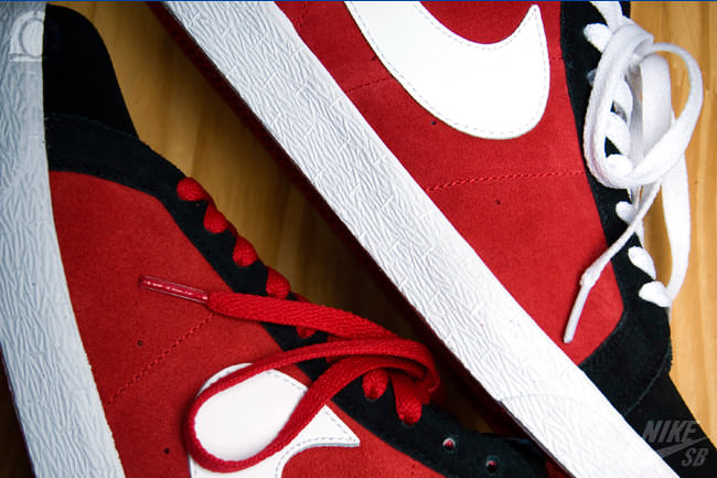 red and white nike blazers