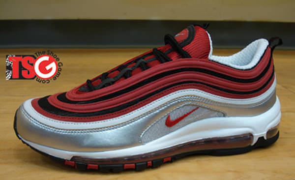 nike 97 black red silver