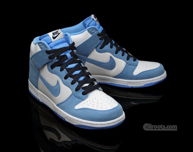 nike dunk high university pack white university blue