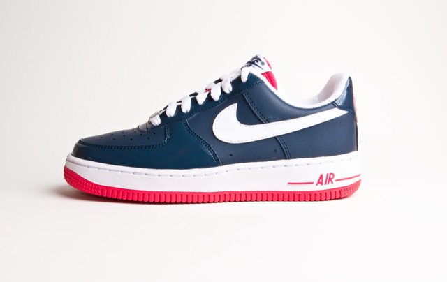 navy blue and red air force 1