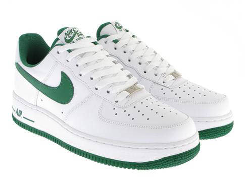 air force 1 white and green