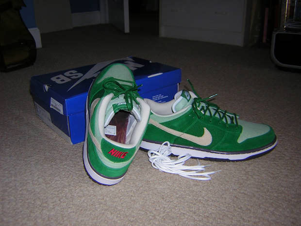 nike sb dunk st patrick's day