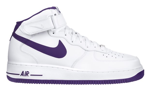 Nike Air Force 1 Mid White/Club Purple | Nice Kicks
