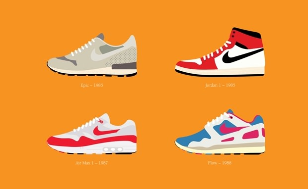 Stephen Cheetham Illustrates His Favorite Nike Sneakers by Decade