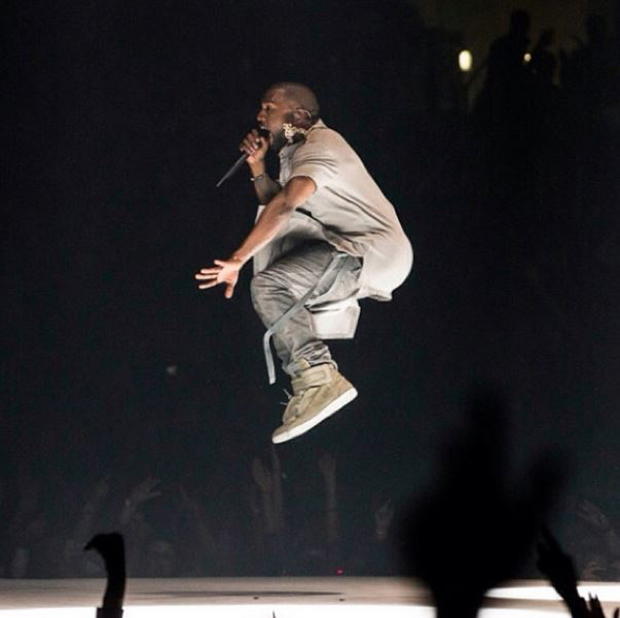 Kanye West in the Maison Margiela Future High Top 