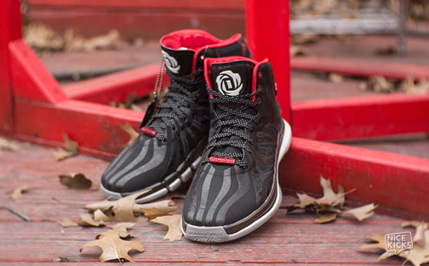 adidas D Rose 4.5 Black/Light Scarlet Available Now | Nice Kicks