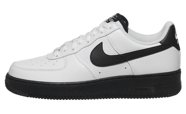 black air force ones white swoosh