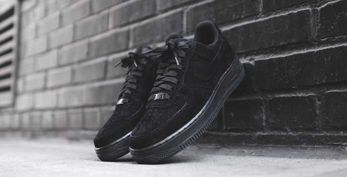 suede air force 1 all black