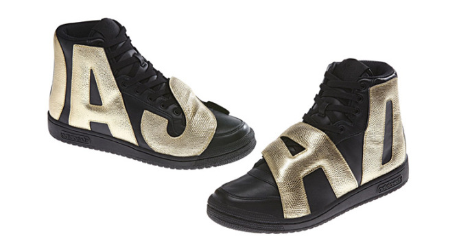 Jeremy Scott x adidas Letters Black/Gold | Nice Kicks