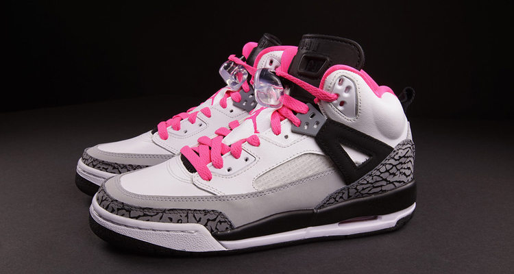 gray pink and white jordans