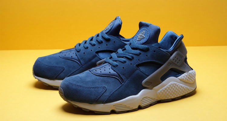 navy blue and yellow huaraches