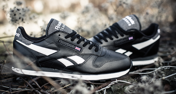 reebok classic leather suede black and white
