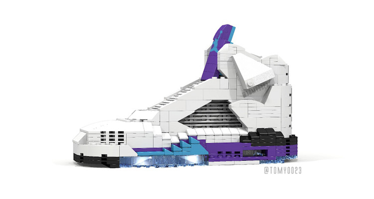 Tom Yoo Reimagines the Air Jordan 5 Grape With LEGOS