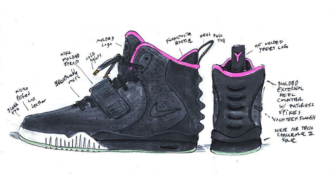 Nike Air Yeezy 1 Set Size 13 Black Pink Blink Zen Tan Jasper