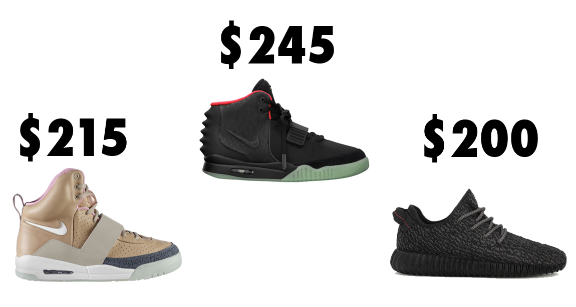 prices of yeezy shoes