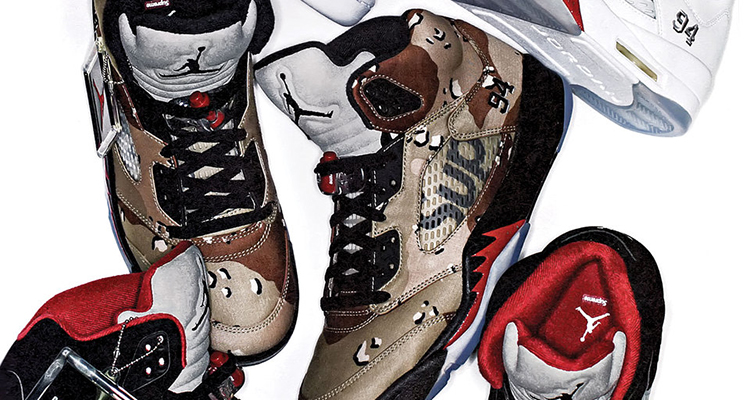 Nike Air Jordan 5 Retro Supreme Desert Camo | Size 8, Sneaker