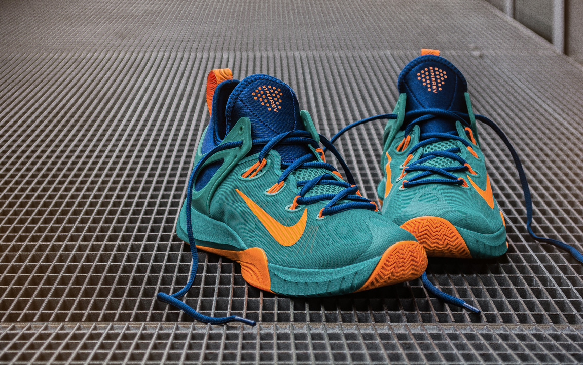 The classic Nike Air Huarache receives a woven treatment on the toe