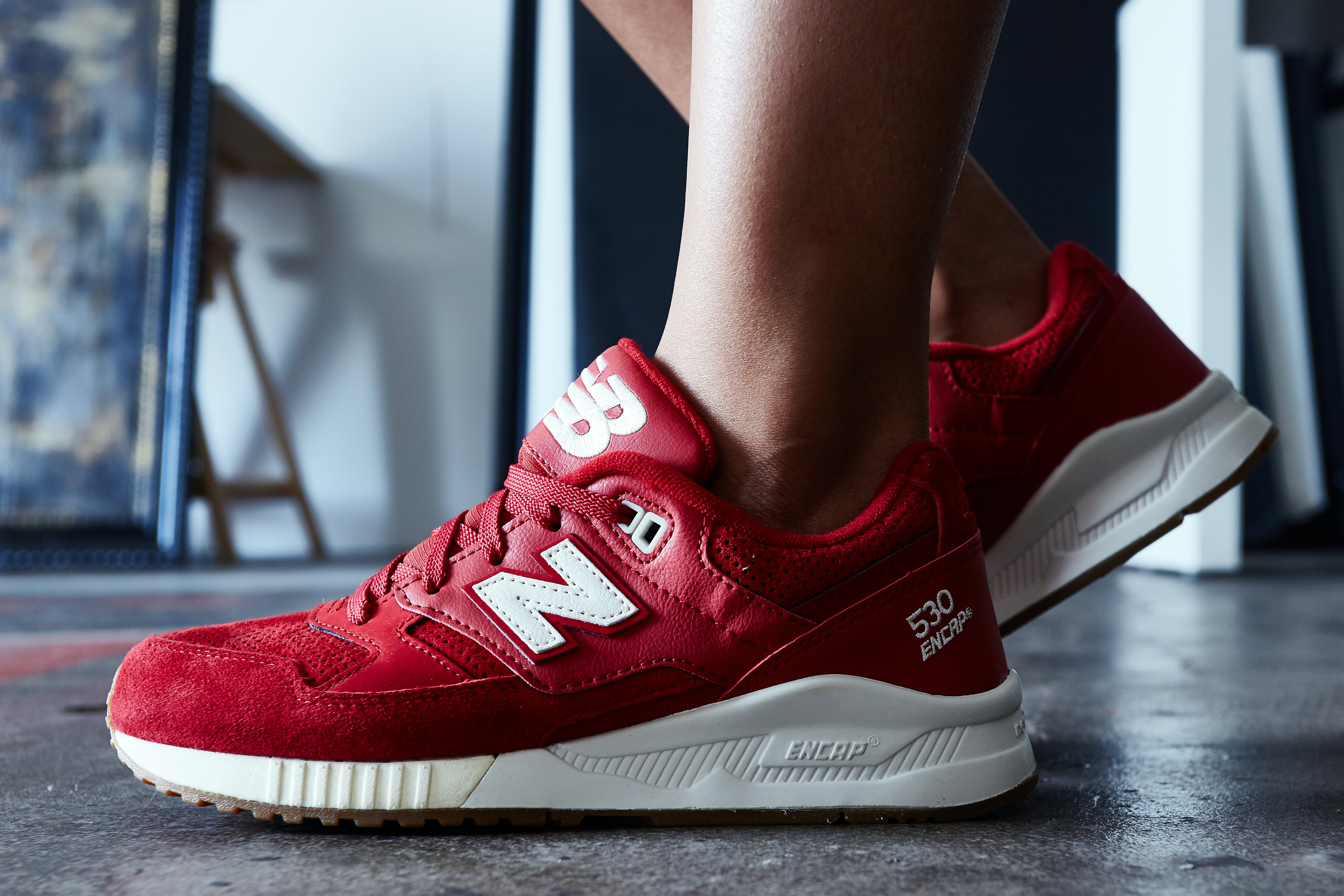 new balance suede red