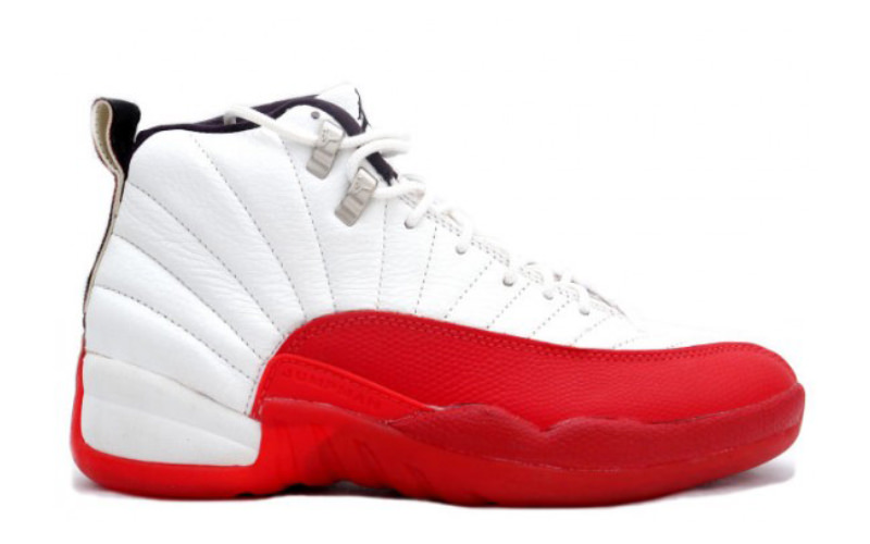 new jordans 12 white and red