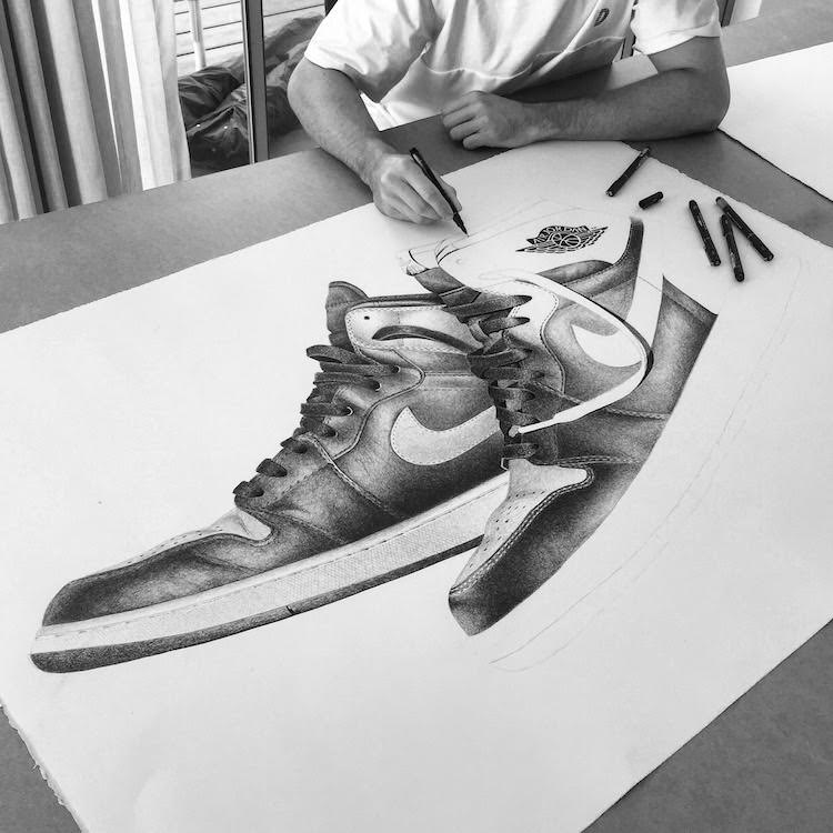 Sneaker Art // Nike & Air Jordan Drawings by Jeremy Lane | Nice Kicks