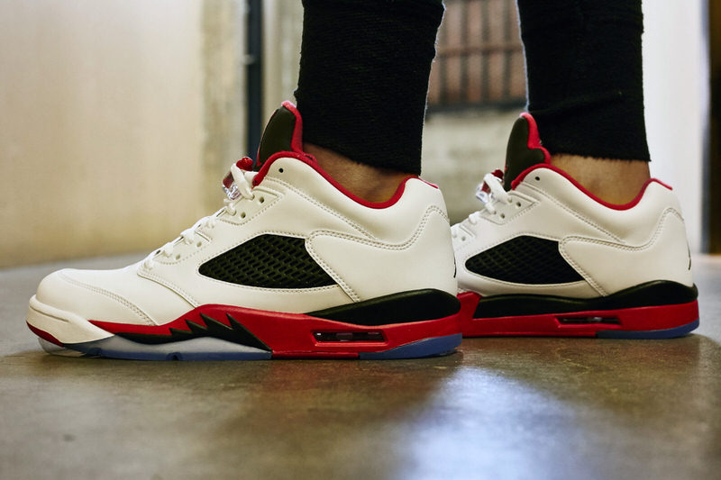 air jordan 5 low wings on feet