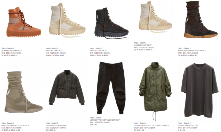 Here's The Pricing For The Entire Yeezy Season 3 Collection | Nice Kicks