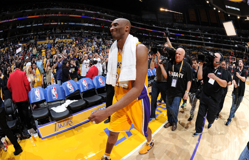 Kobe Bryant wearing a Nike Kobe 11 PE