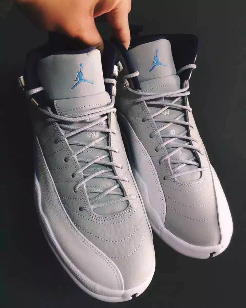 Air Jordan 12 Grey University Blue