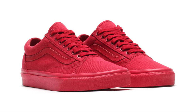 pure red vans cheap online