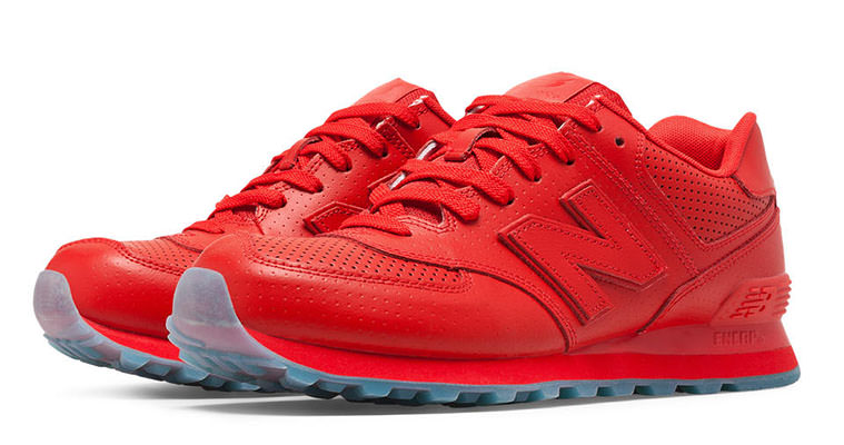 New Balance 574 Perforated Goes All Red 