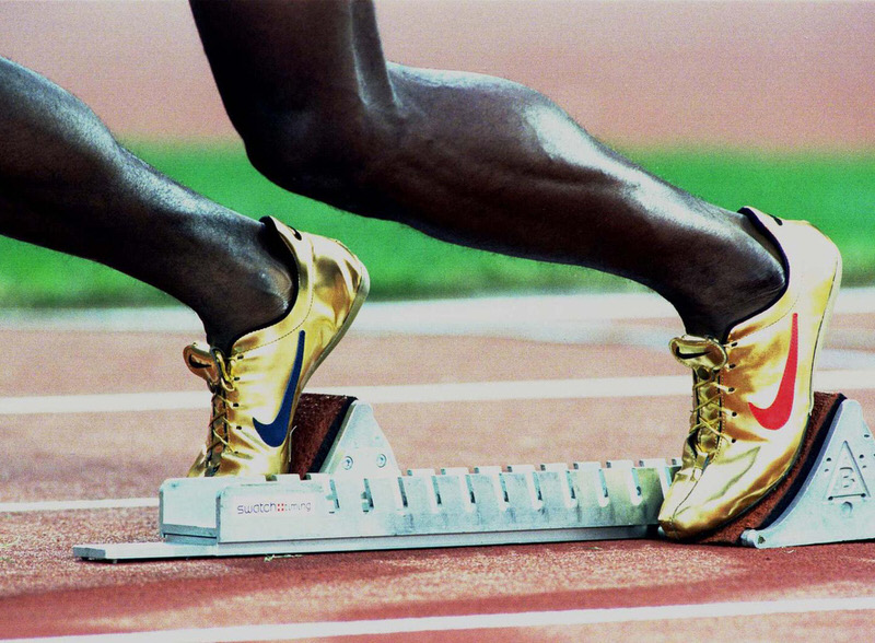 Michael Johnson Nike Gold Olympic Spike 1996 1 B