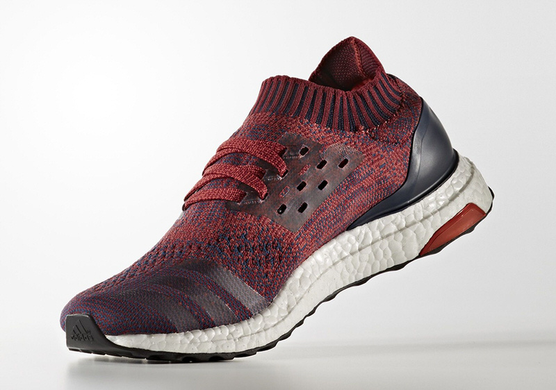 ultra boost uncaged red burgundy navy
