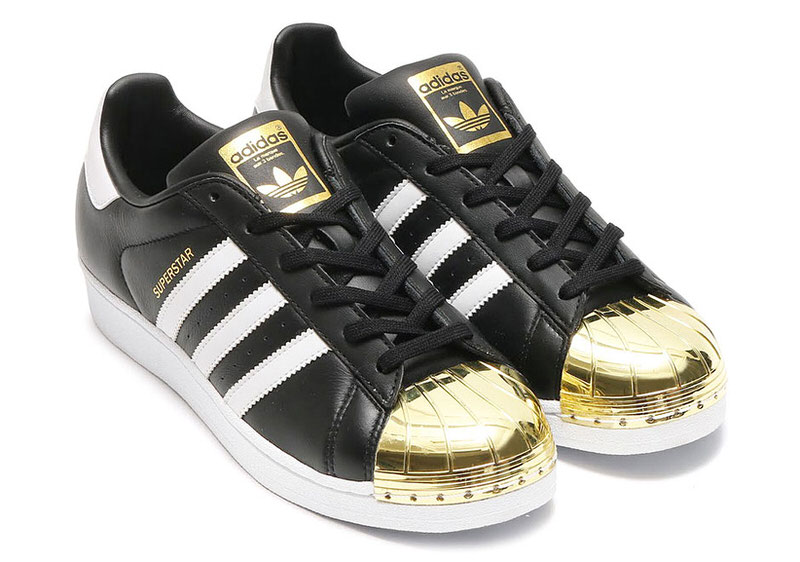 Gold and Silver Shell Toes 