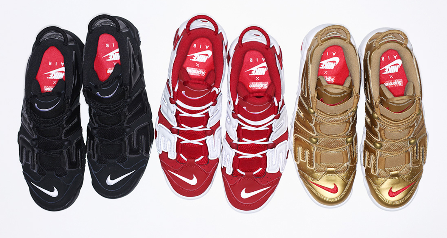 Nike Supreme x Air More Uptempo 'Red