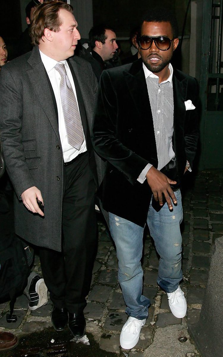 Kanye West in the Louis Vuitton Mr Hudson's "White"
