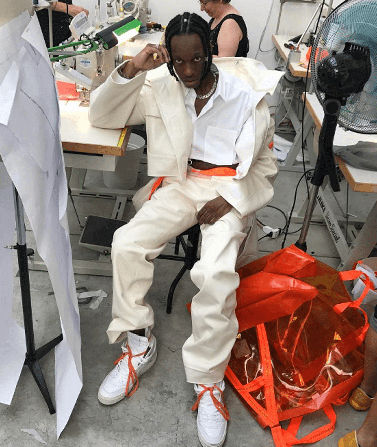 Virgil Abloh and ASAP Rocky Wear Off-White x Air Jordan 1 Sneakers in Paris, UpscaleHype