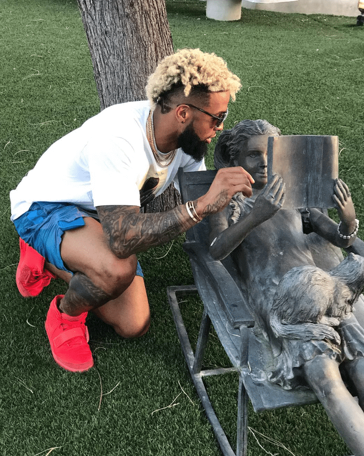 Odell Beckham in the Nike Air Yeezy 2 "Red October"