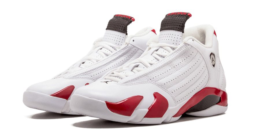 red and white jordan 14s