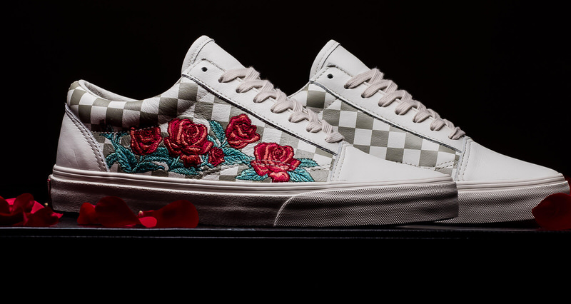 old skool dx rose embroidery