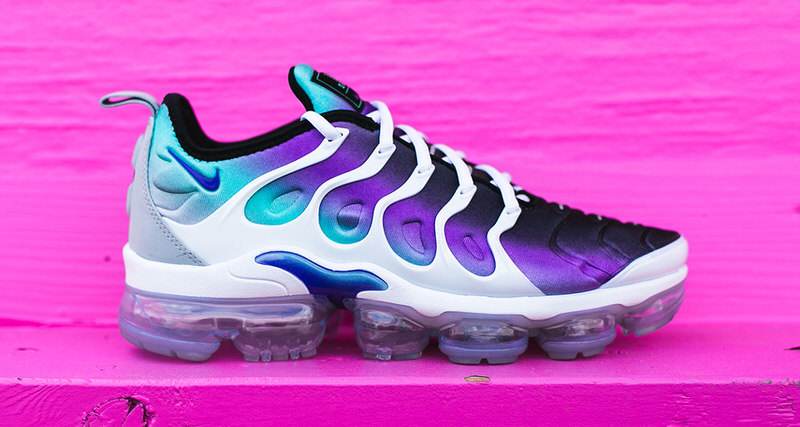 purple and teal vapormax