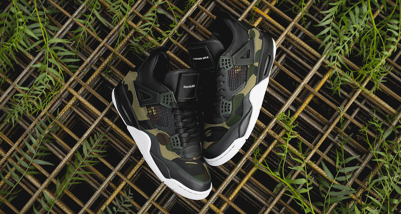 Check Out This 'Bape' Inspired Air Jordan 4 Custom by Ammoskunk! •