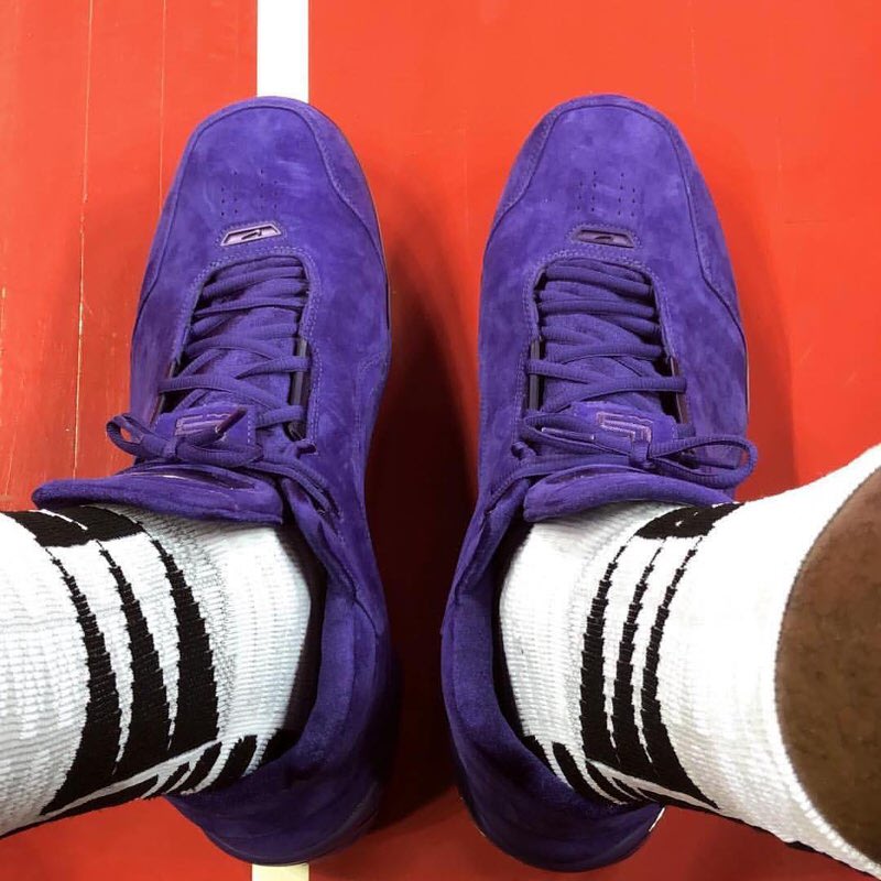 LeBron James Wears Purple Suede Nike Air Zoom Generation PE With Lakers  Gear