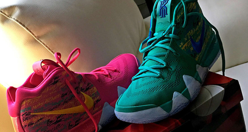kyrie 4 pink and teal