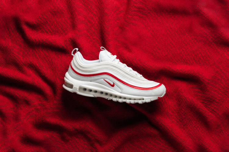 nike air max 97 white university red multicolor