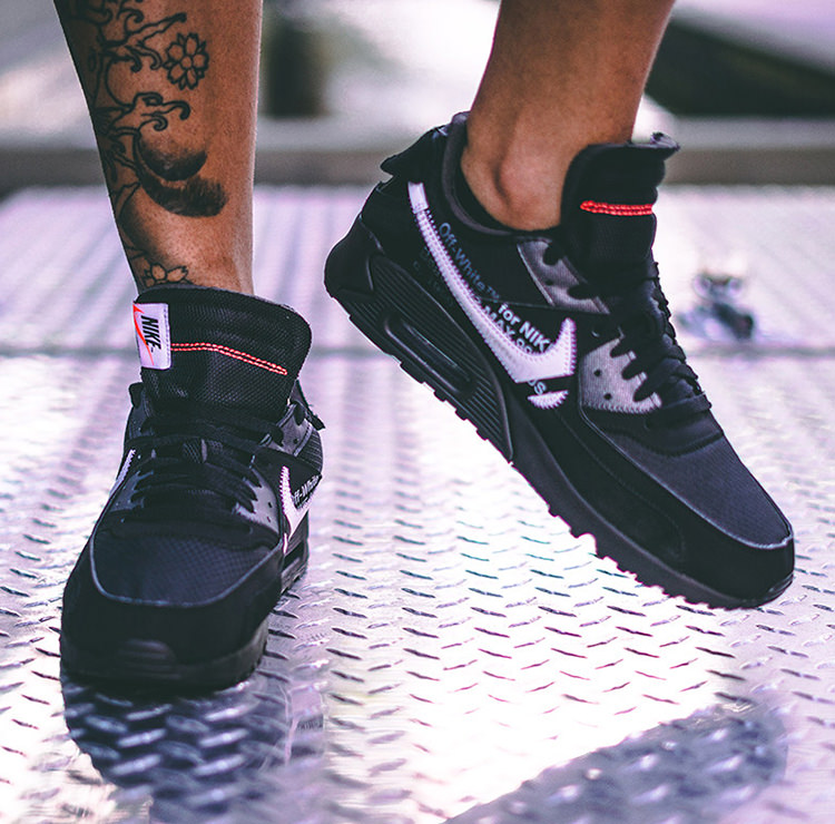 air max 90 black with white swoosh