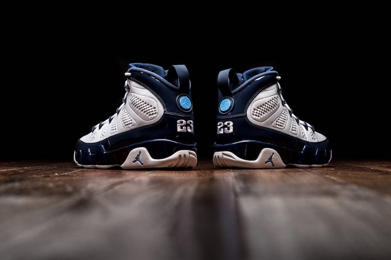 white and navy 9s