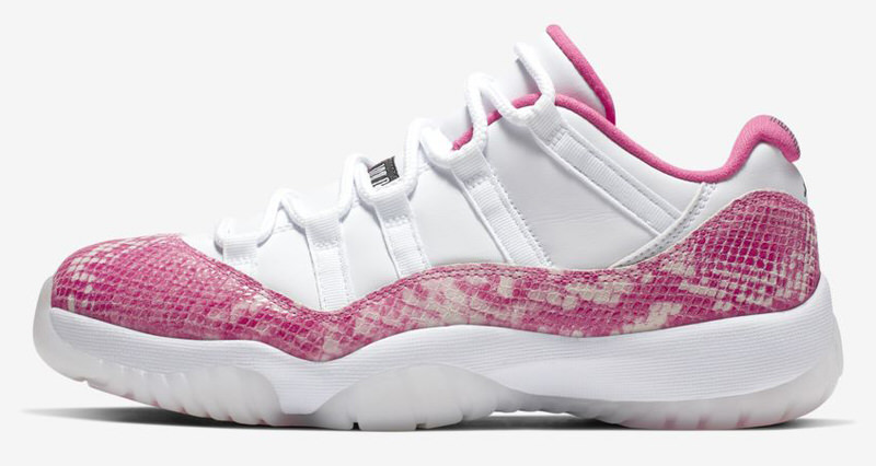 pink and white 11s jordans