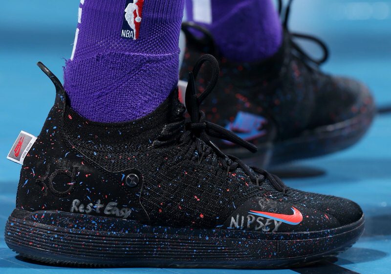 Montrezl Harrell honors Nipsey Hussle with custom sneakers in