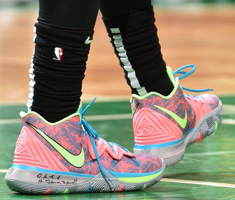 kyrie irving nike kyrie 5 pe eastern conference playoffs game 1 vs indiana pacers 1 e1555317865722
